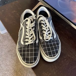 Platform checkered vans